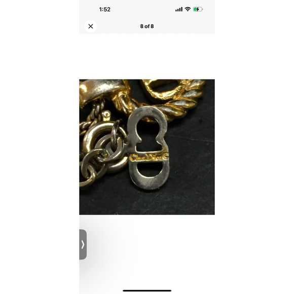 Christian Dior Gold Plated CD Logo Necklace - Picture 5 of 7